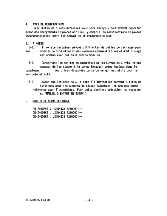 DR-Z400 Catalog preface