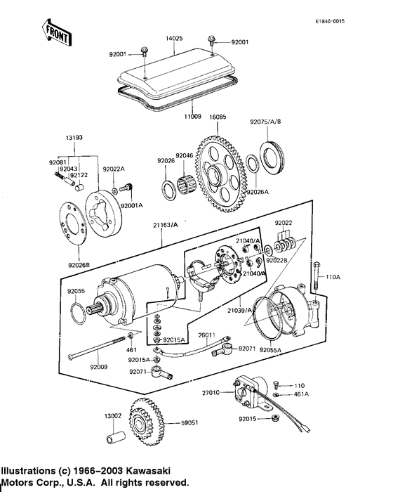  Starter motor / starter clutch