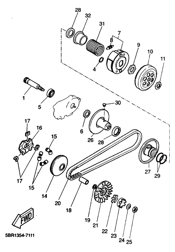 YQ50 Сцепление