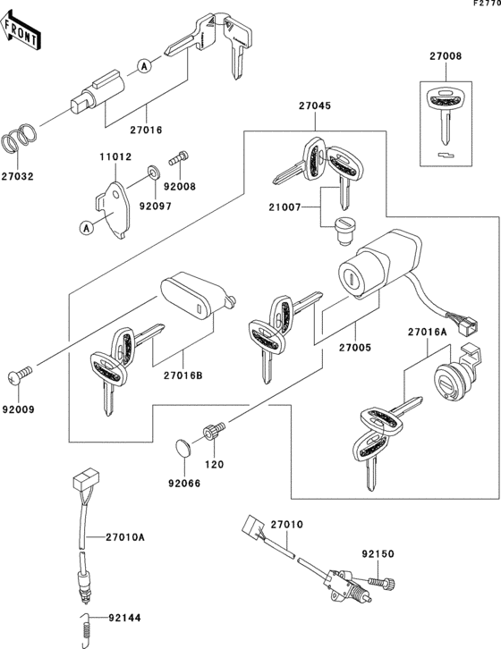 VN800 Замок зажигания