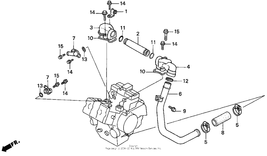 VF750CD Патрубки охлаждения