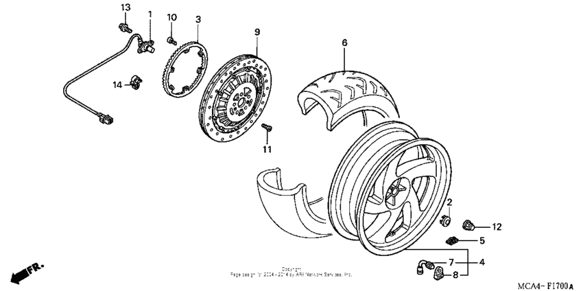 GL1800 (ABS) Переднее колесо