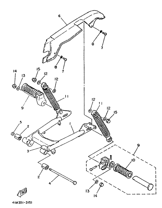 Brass arriere suspension