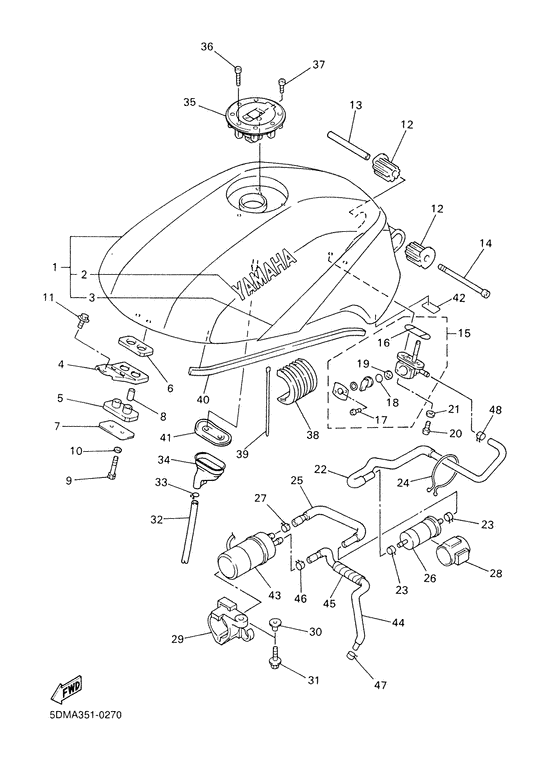 FZS600SP Топливный бак