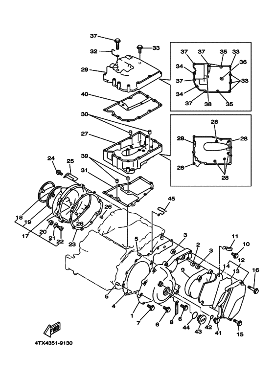 Crankcase cover ass`y  (v