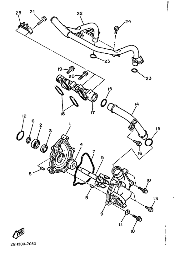 FZR750R Waterpump