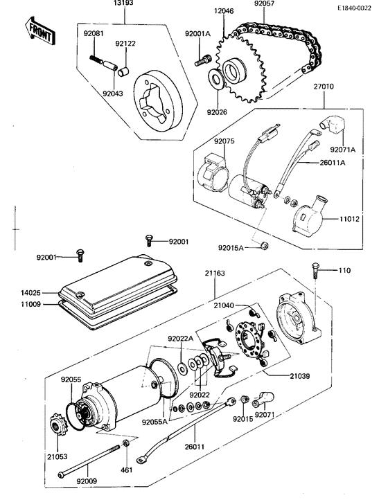 Starter motor/starter clutch