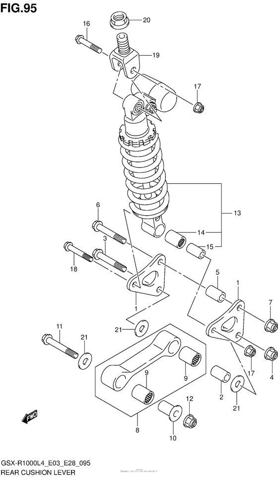 Rear Cushion Lever (Gsx-R1000L4 E28)