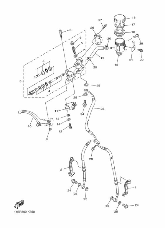 YZF-R1 Передний тормозной цилиндр