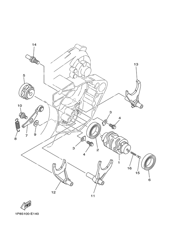 Shift cam & fork