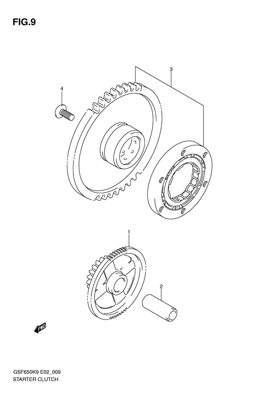 GSF650 Муфта стартера