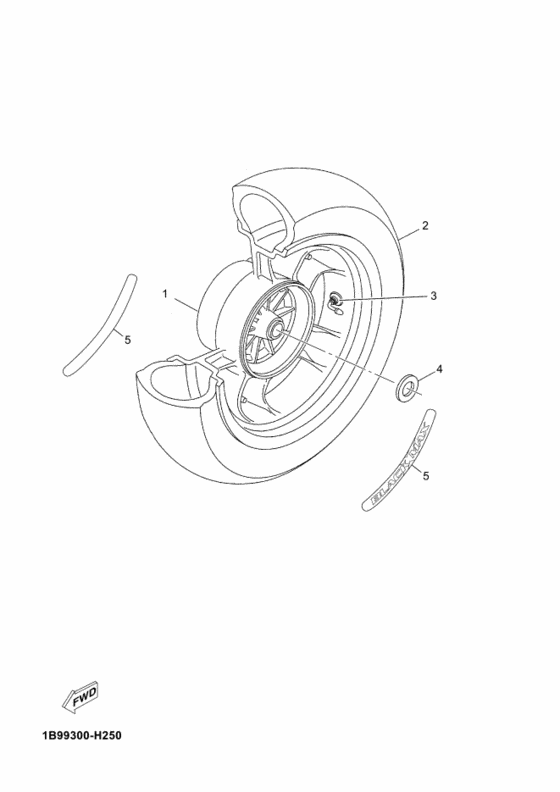 Rear wheel complete assy