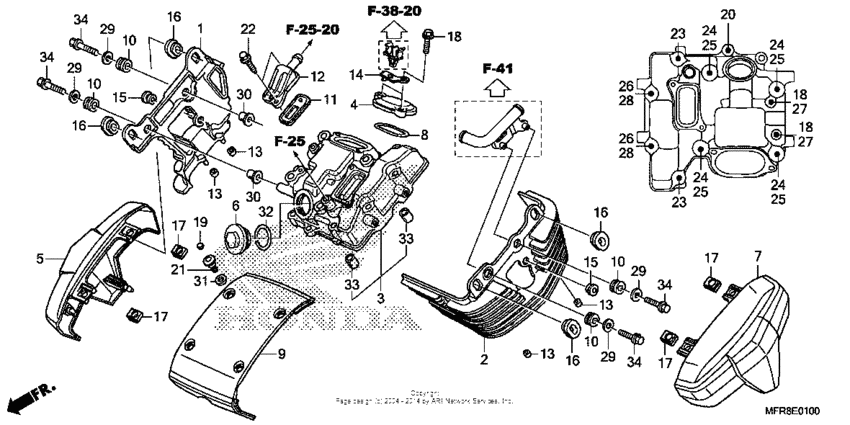 VT1300CS Крышка головки цилиндров,передняя