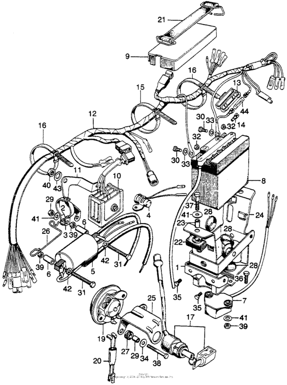 Wire harness + battery