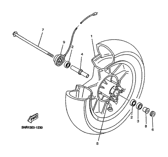 YP125D Переднее колесо