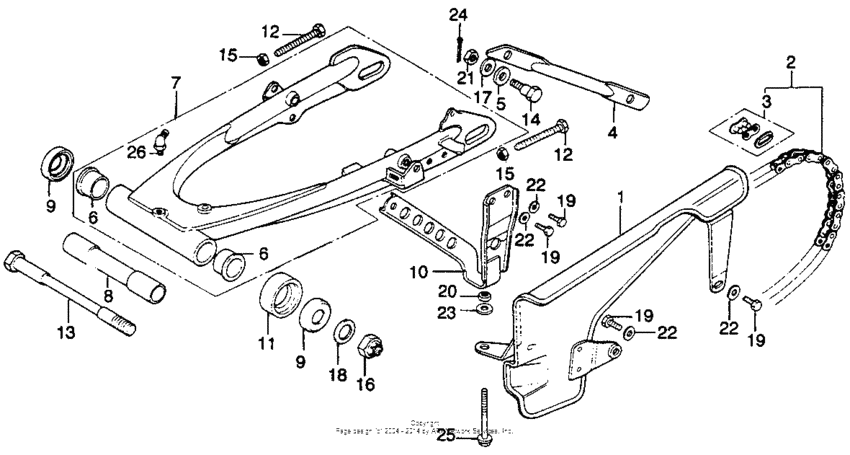 Swingarm + chain case