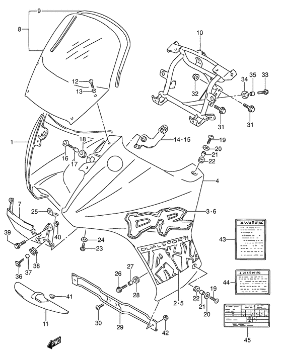 Cowling - label