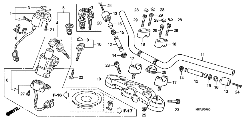 Handle pipe/top bridge