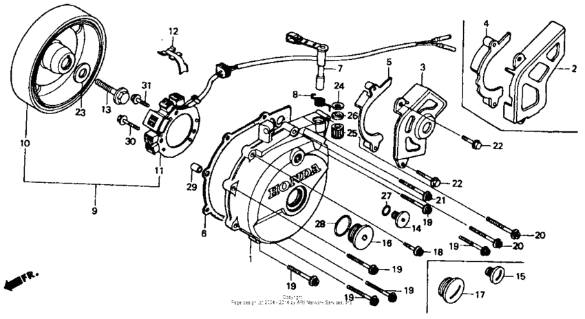 Left crankcase cover 85-90