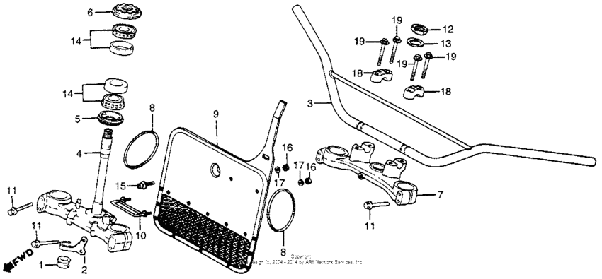 Handlebar + top bridge 82