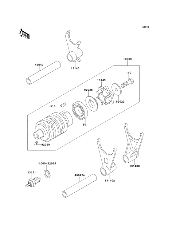 Change drum/shift fork