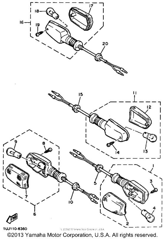 YX600S Поворотники