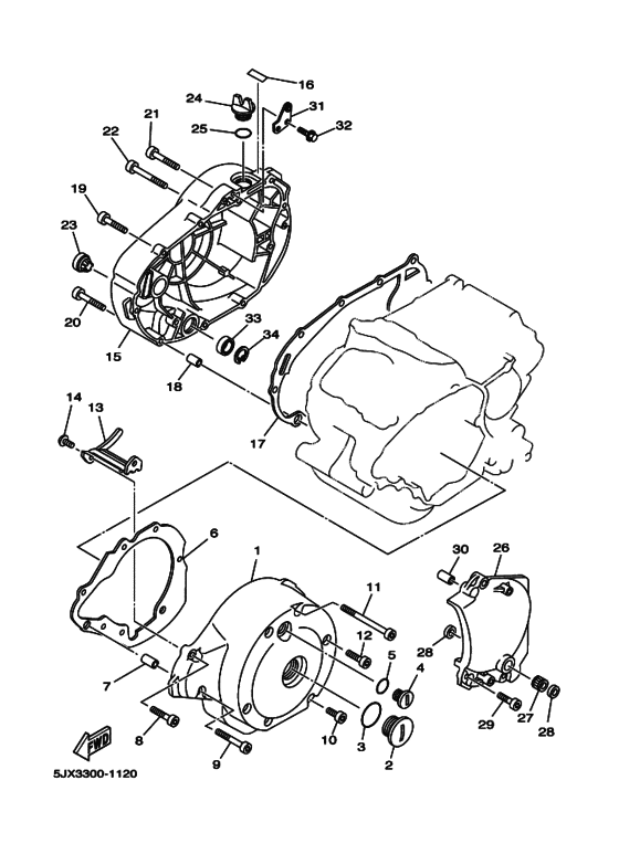 Crankcase cover ass`y  (v