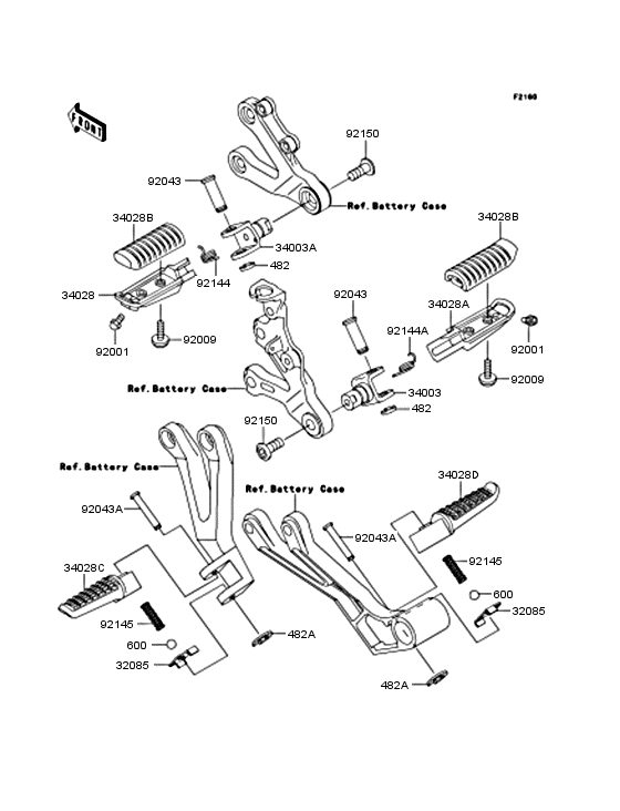 ZX600 Подножки
