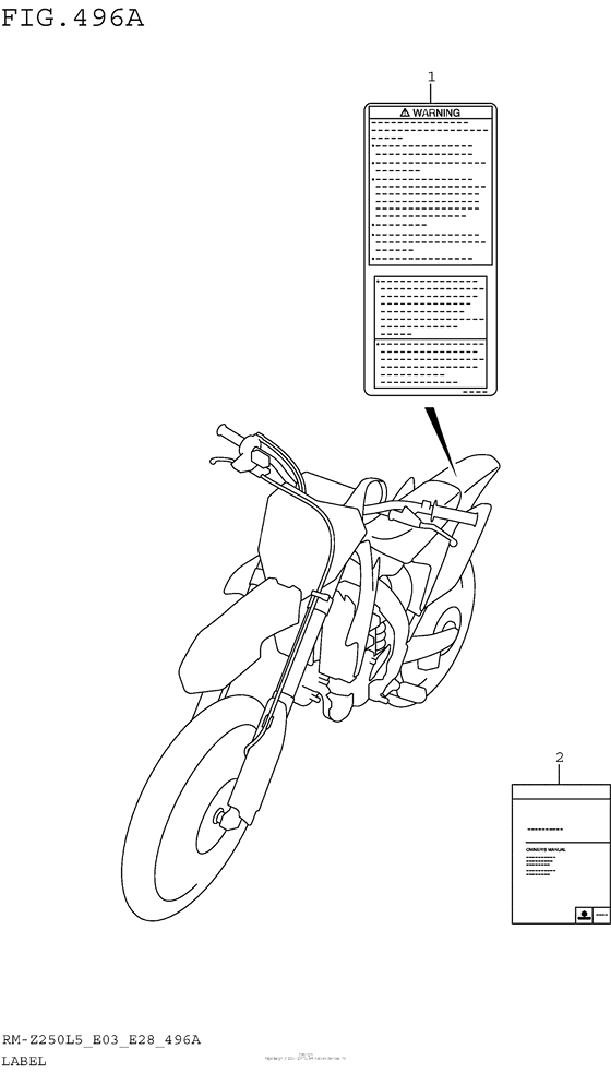 RM-Z250 Label (Rm-Z250L5 E03)