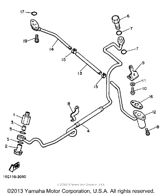 Oil pipe for turbo