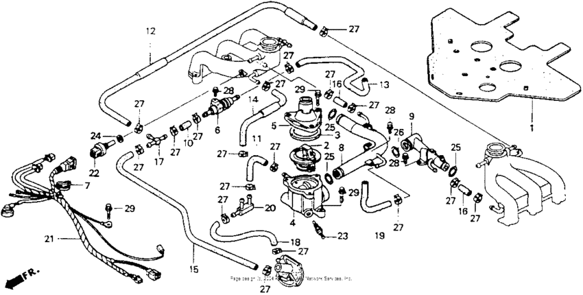 GL1500I Патрубки охлаждения