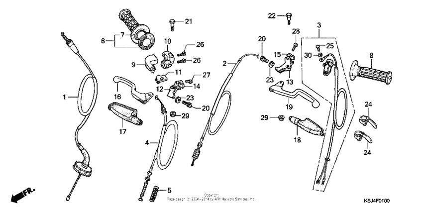 Handle lever + cable
