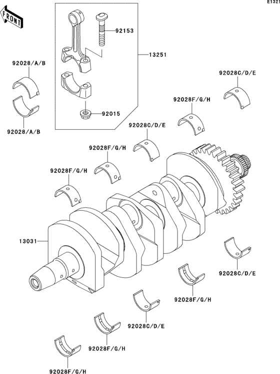 ZX636 Коленвал