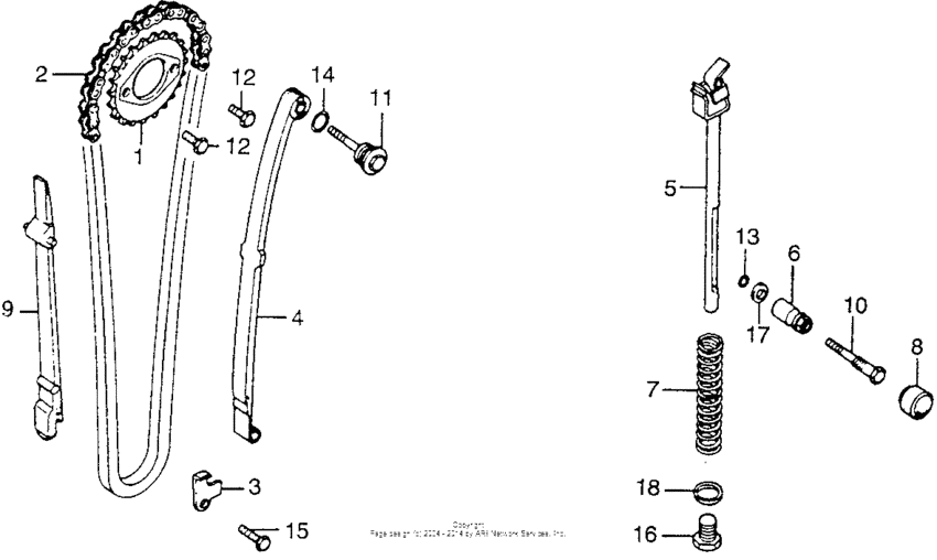 Cam chain + tensioner