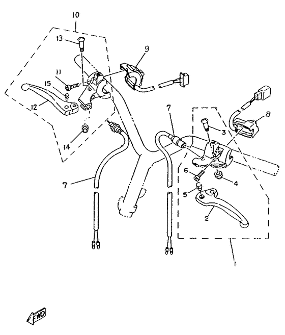 Handle switch. lever
