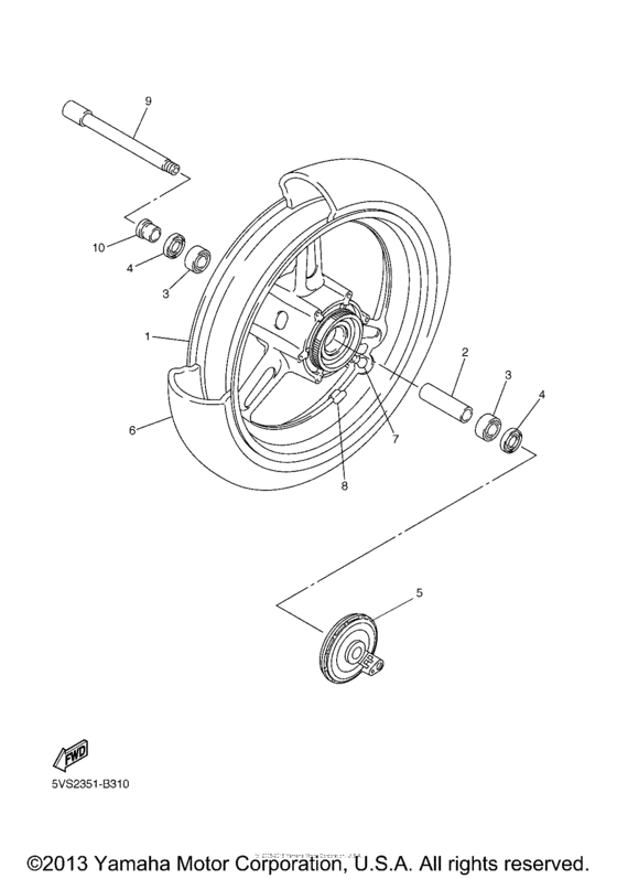 FJR1300AS Переднее колесо