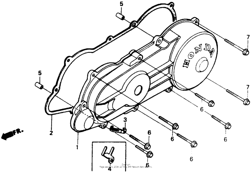 NB50 Left side cover 86-87