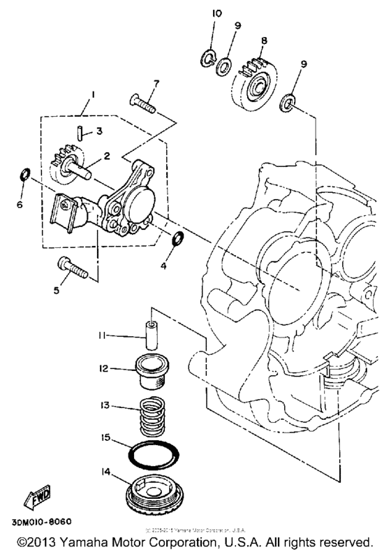 XV250 Масляный насос