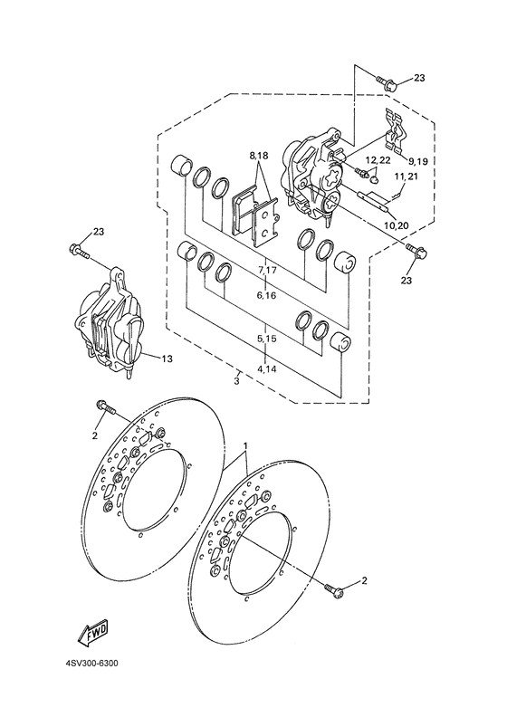 BT1100 Передний суппорт