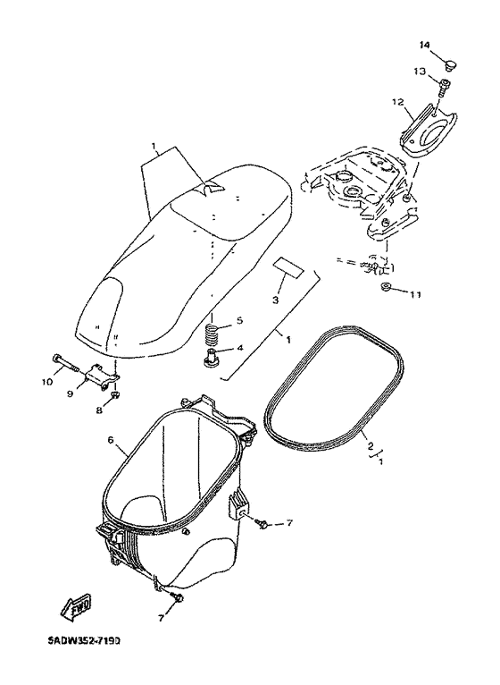 YN50R Сиденье