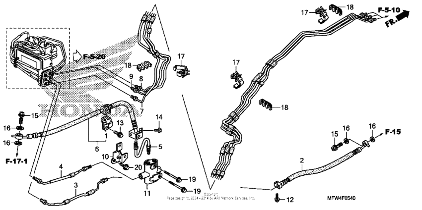 VT1300CS (ABS) Brake line (vt1300csa)