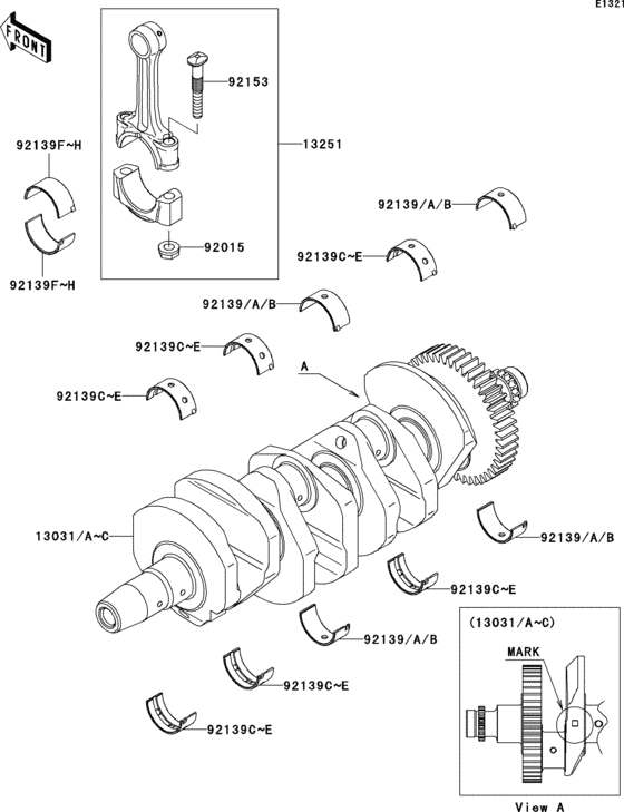 ZX636 Коленвал
