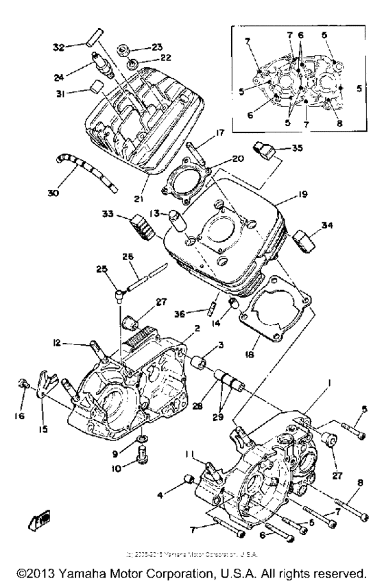 Crankcase cylinder