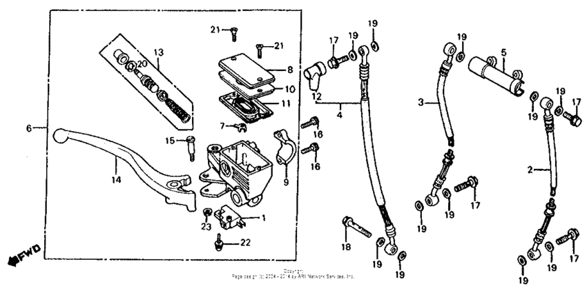 Fr. brake master cyl.