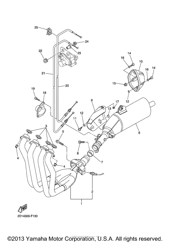 FZS10YG Выхлопная система