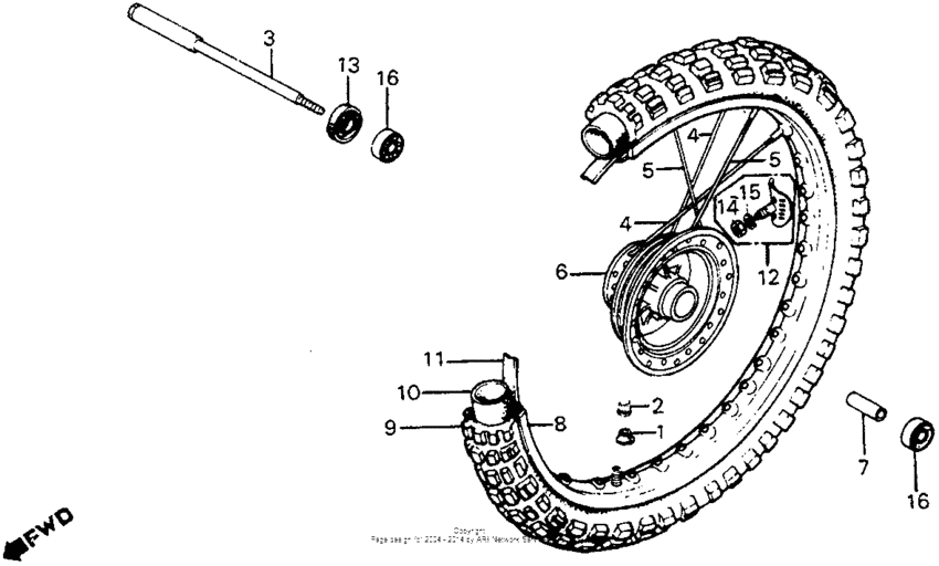 Front wheel 82-83