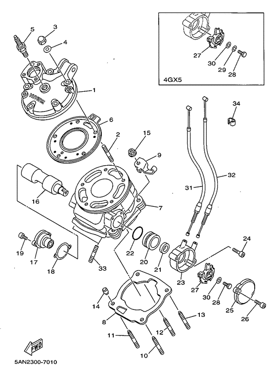 TDR125 Цилиндры