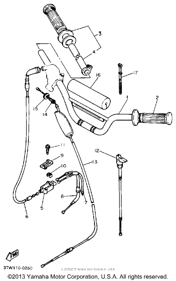 BW80A Руль -тросы