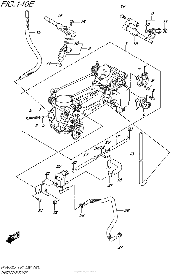 Throttle Body (Sfv650Al5 E33)