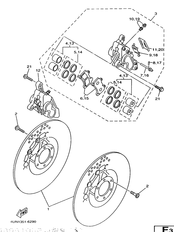 Front brake. caliper